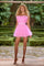 Cocktail Dresses Short Strapless Homecoming A Line Dress Pink