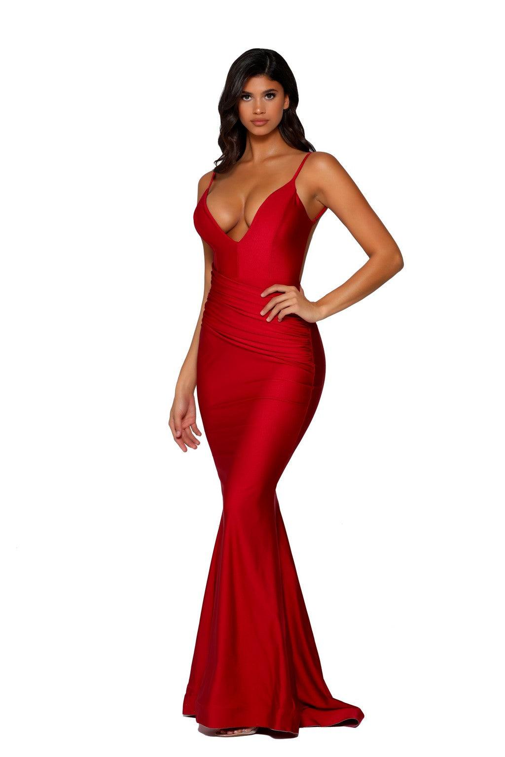 Portia and Scarlett PS5029 Long Spaghetti strap Mermaid Prom Gown