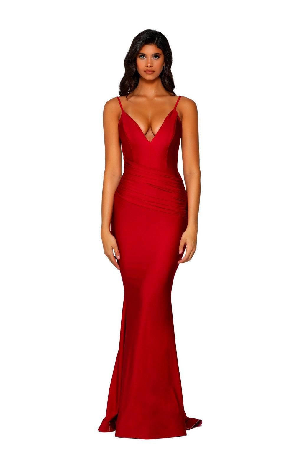 Portia and Scarlett PS5029 Long Spaghetti strap Mermaid Prom Gown