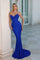 Prom Dresses Long Strapless Corset Prom Gown Cobalt