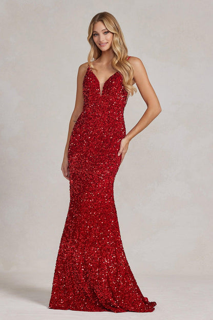 Nox Anabel G1146 Long One Shoulder Formal Prom Dress Fuchsia