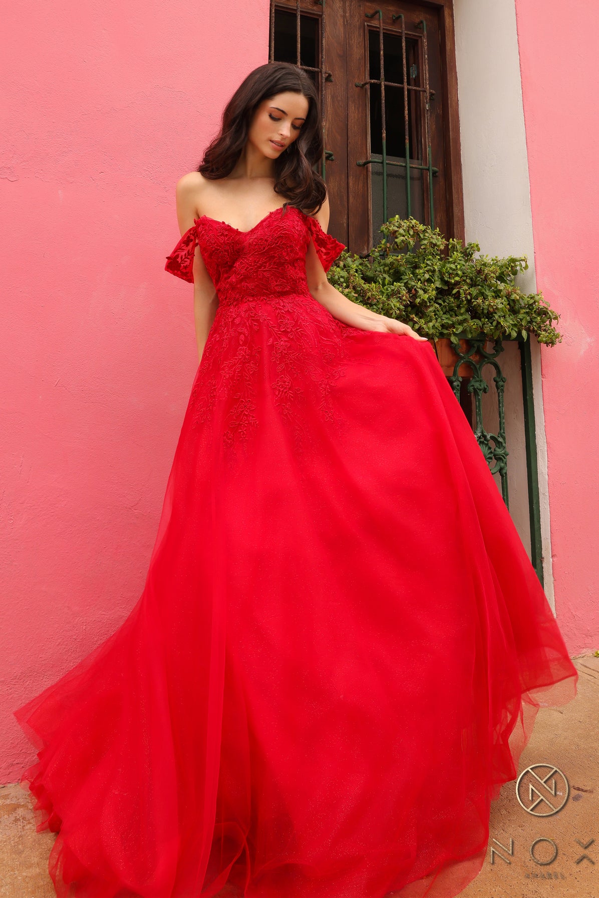 Prom Dresses Long Fitted A Line Petite Prom Gown Red