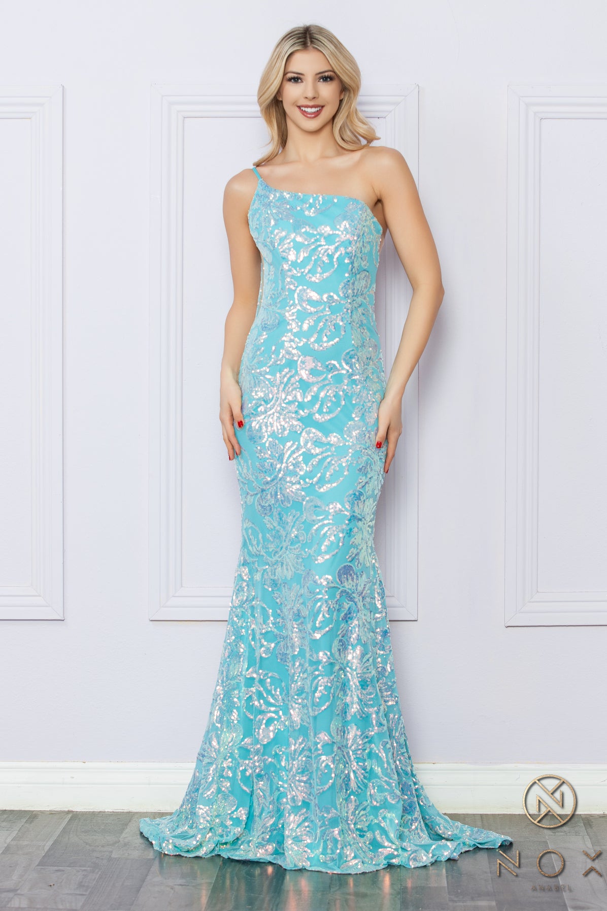Aqua blue sequin dress sale