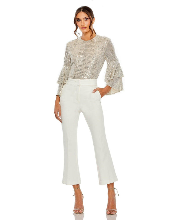 Long Sleeve Formal Sequin Top Long Sleeves & Sequin Detail Mac Duggal R26822