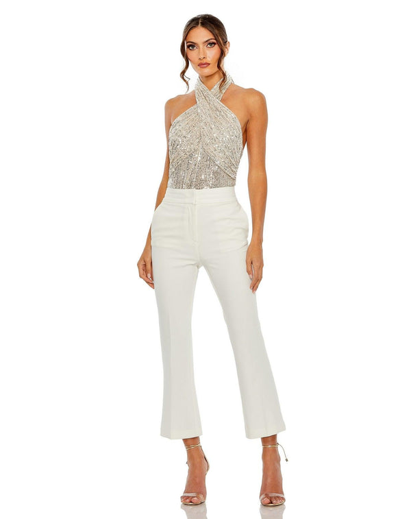 Formal Halter Neckline Sequined Top Halter Neckline & Sequined Mac Duggal R26830