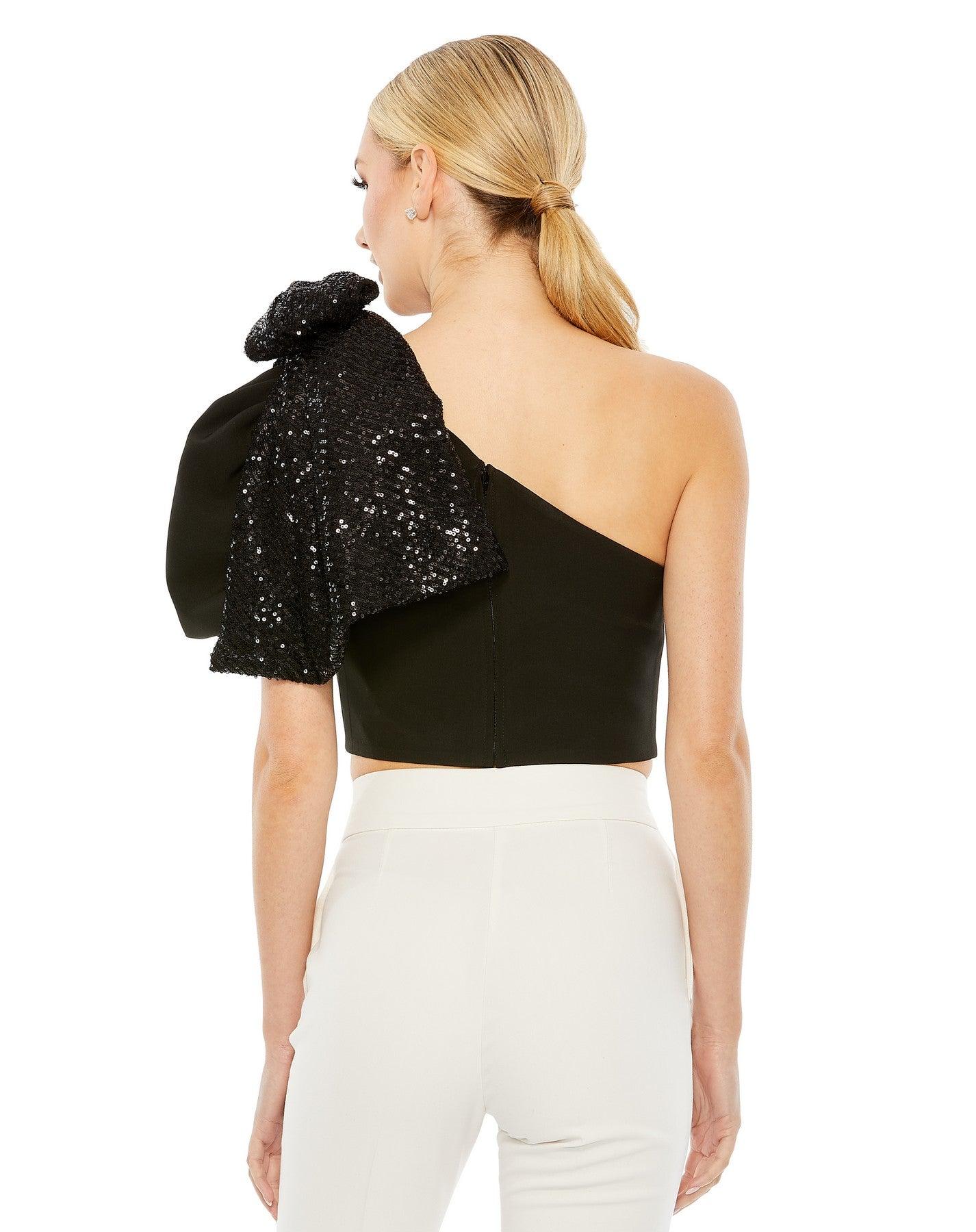 Mac Duggal R26835 Formal One Shoulder Top