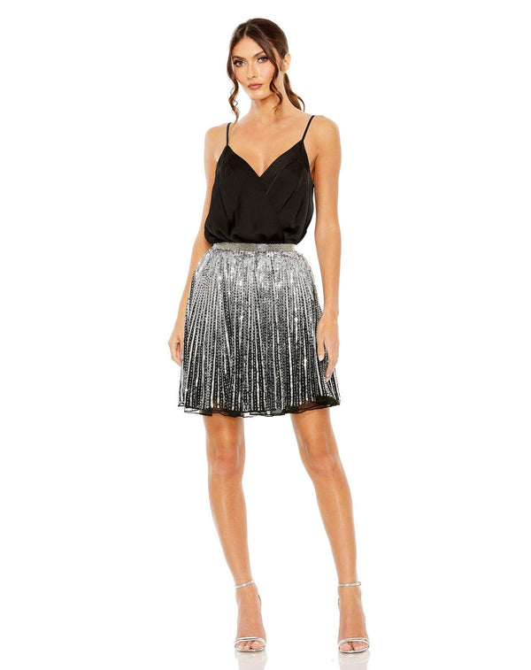 Formal Sequins Mini Skirt Only Mini Length Mac Duggal R5703