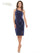 Cocktail Dresses Short One Shoulder Cocktail Dress Navy