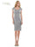 Cocktail Dresses Short Cap Sleeve Knee Length Dress Slate Blue