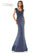 Mother of the Bride Dresses Long Cap Sleeve Mother of the Bride Dress Navy