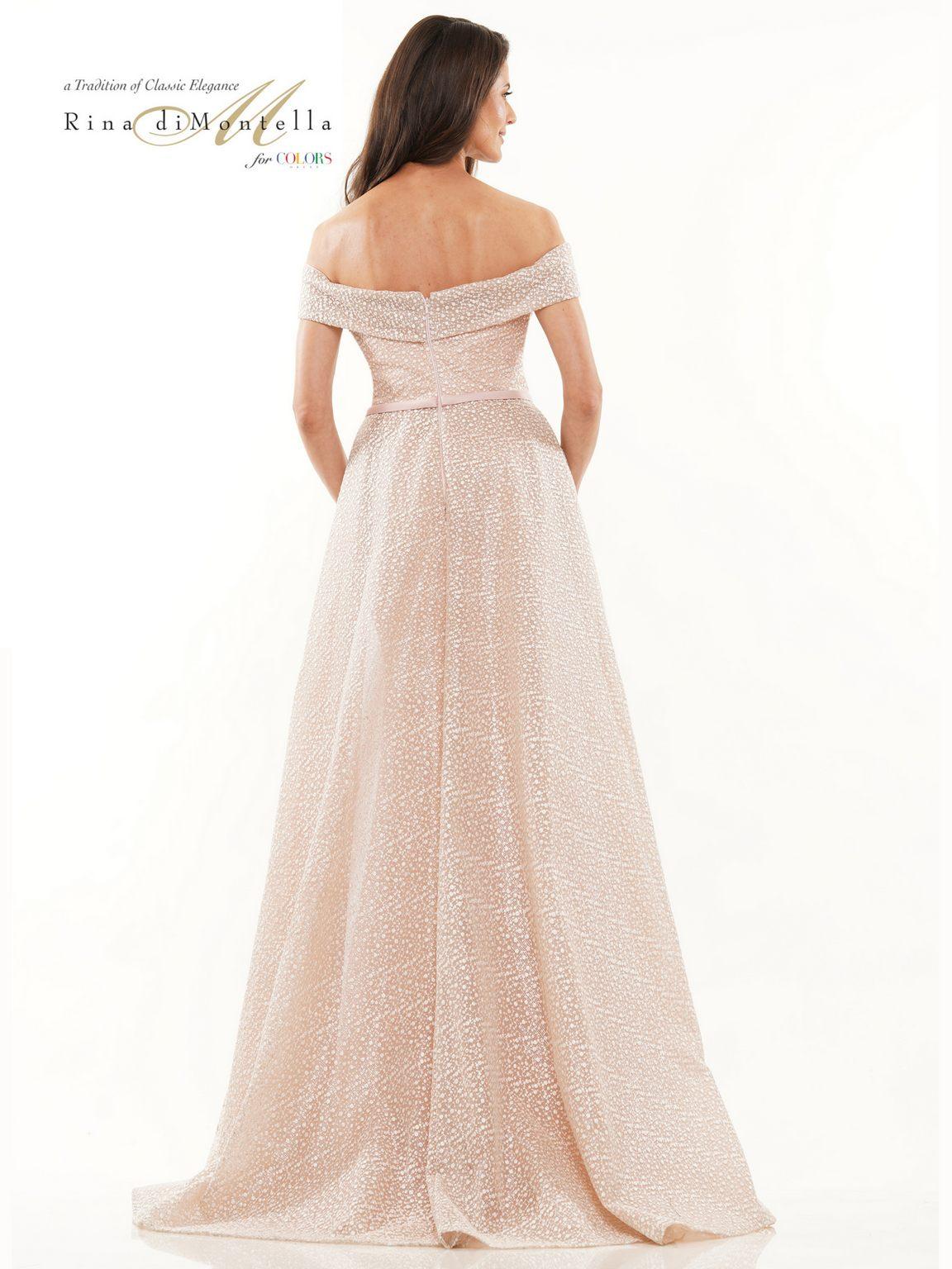 Rina di Montella 2804 Long Off Shoulder Formal Dress