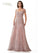 Formal Dresses Long Formal Beaded Dress Dusty Rose