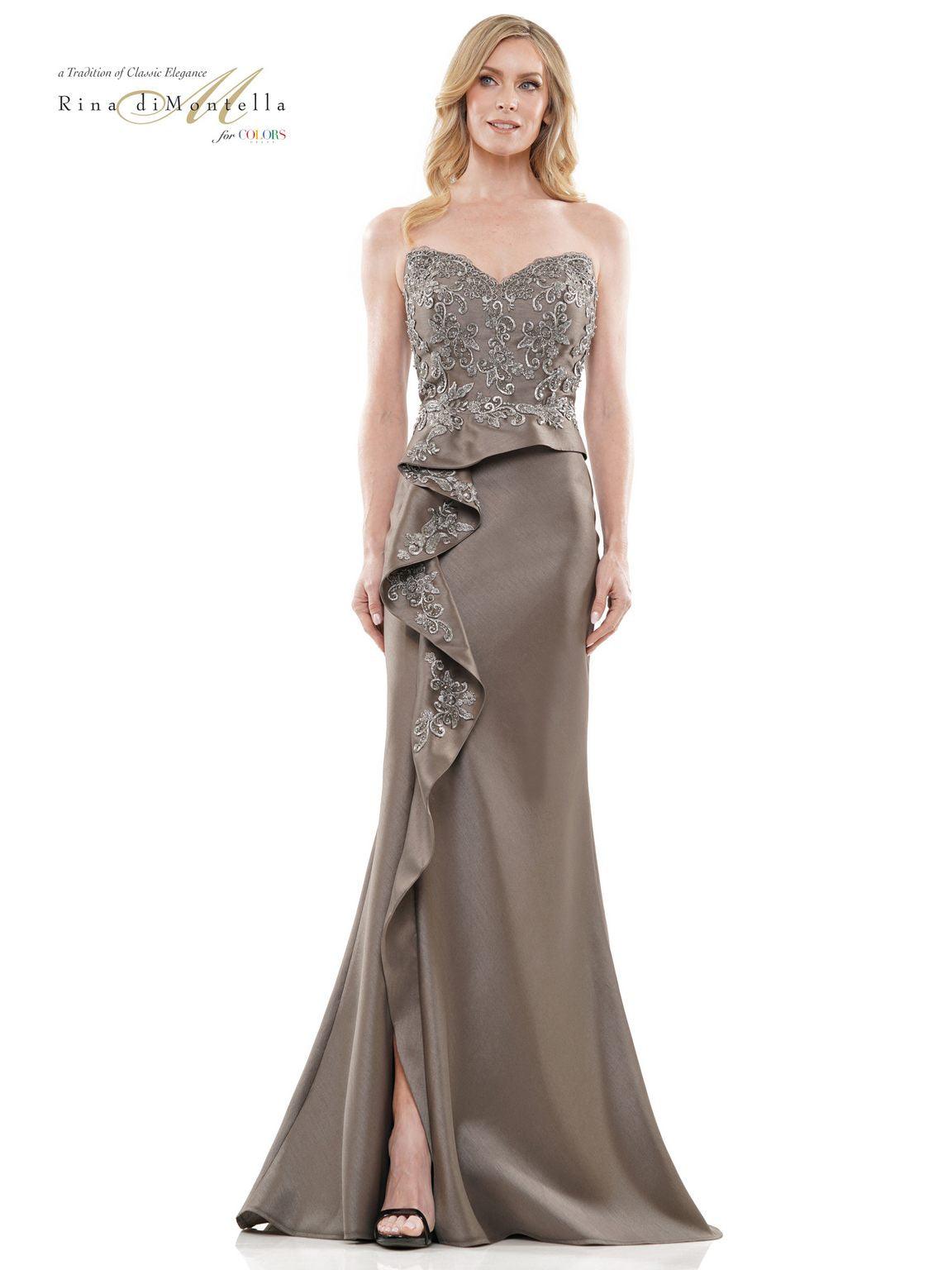 Rina di Montella RD2903 Long Strapless Formal Dress