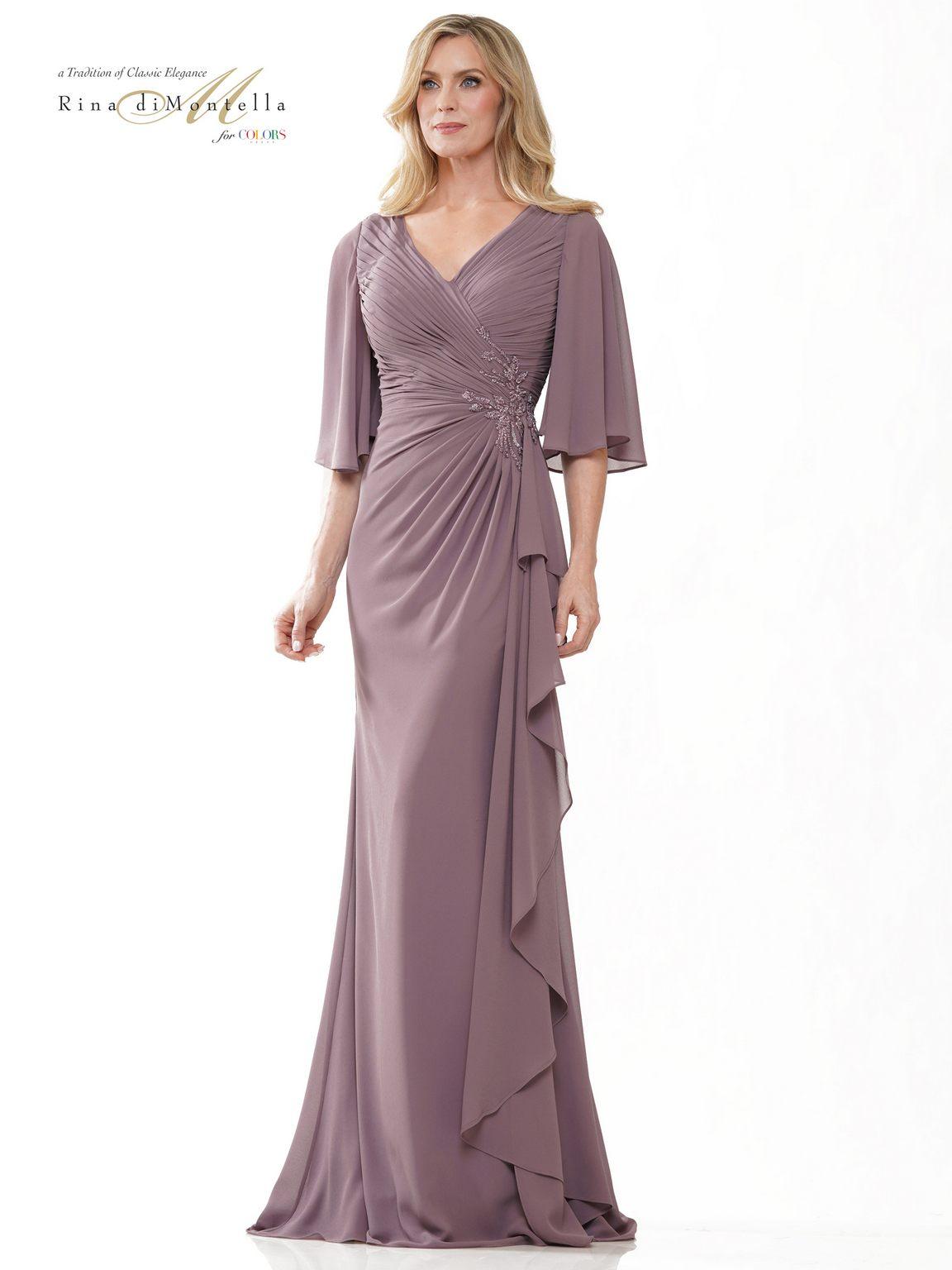 Rina di Montella RD2935 Long Mother of the Bride chiffon Dress