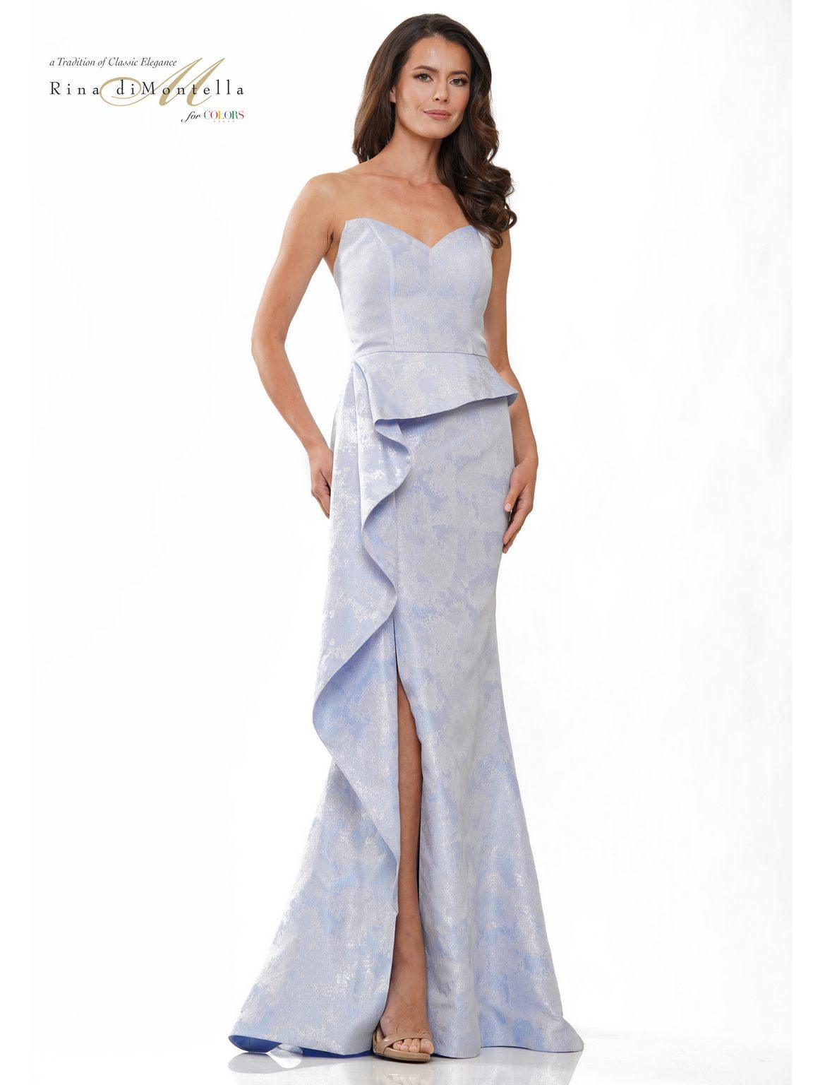 Rina di Montella RD2936 Long Strapless Formal Dress