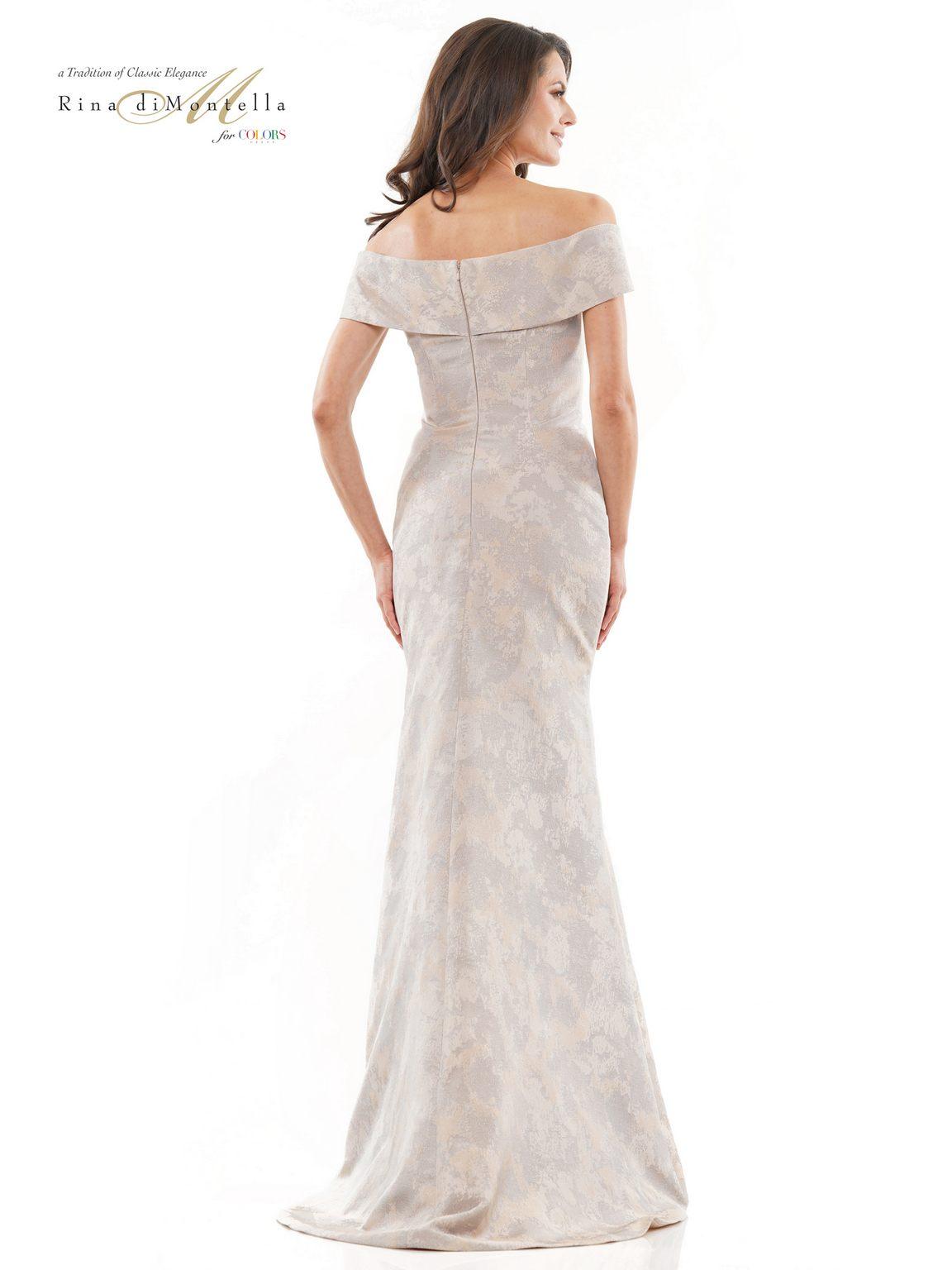 Rina di Montella RD2937 Long Off Shoulder Formal Mermaid Gown
