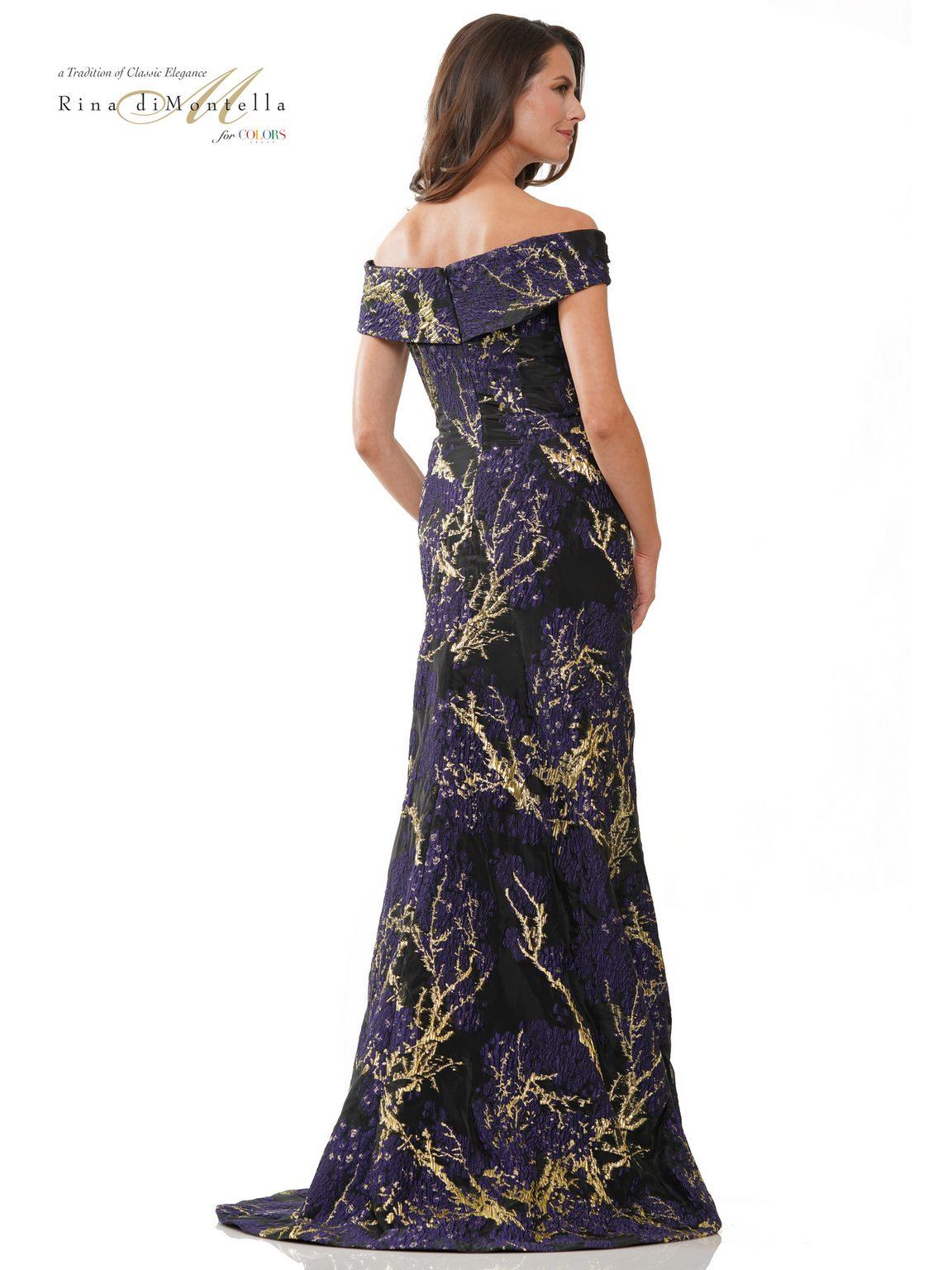 Rina di Montella RD2952 Long Off Shoulder Mermaid Formal Gown
