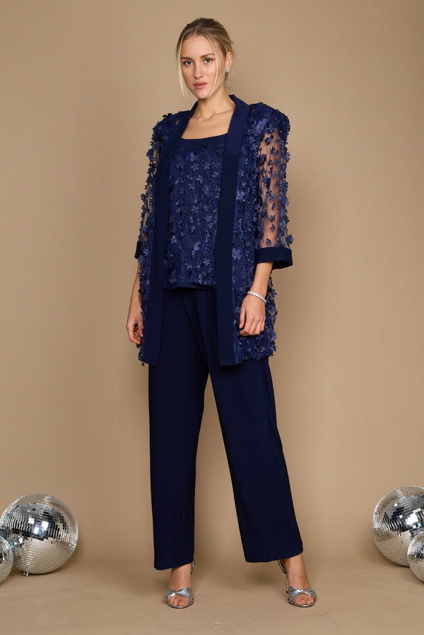 Long Plus Size Pant Set Formal R&M Richards 9462W