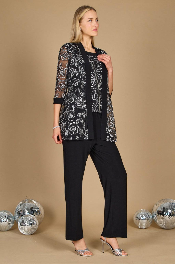 Black/White R&M Richards 9682 Long Mother Of The Bride Pant Set for $24 ...