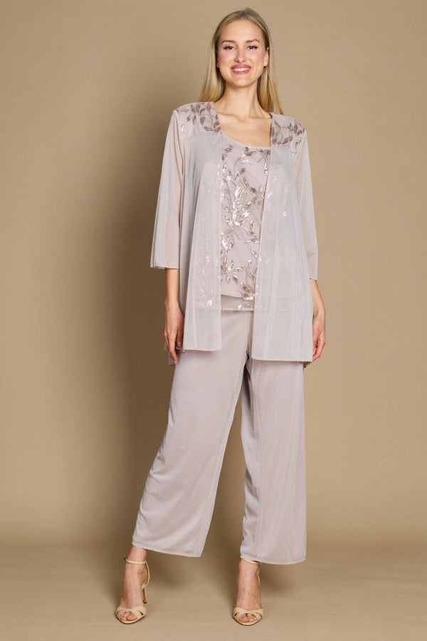 Plus Size Three Piece Pant Suit Formal R&M Richards 42734W