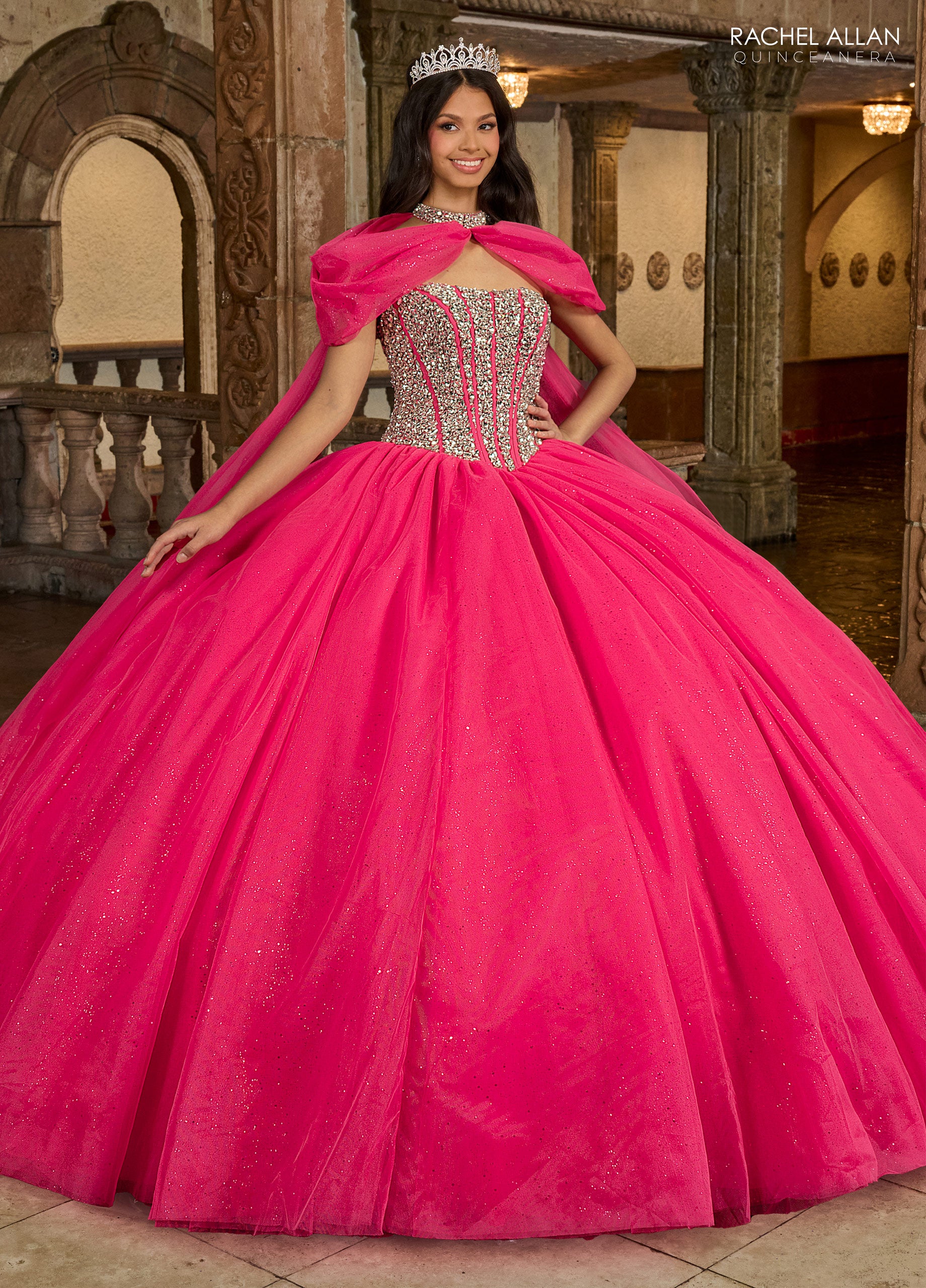 Rachel Allan RQ1130 Long Beaded Quinceanera Ball Gown