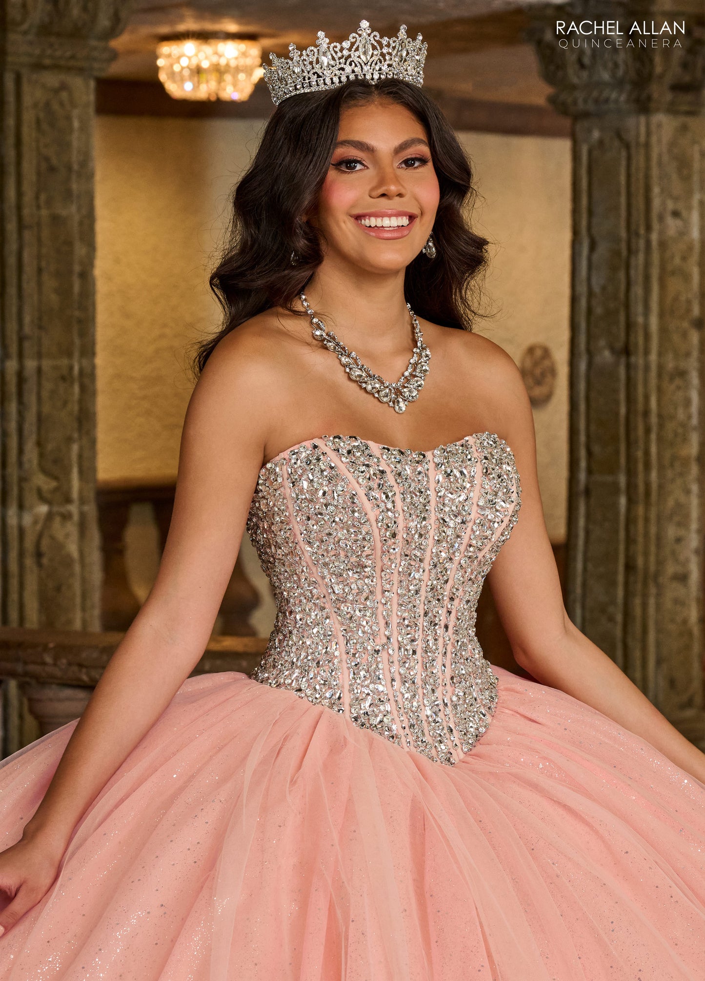 Quinceniera Dresses Long Beaded Quinceniera Ball Gown Coral