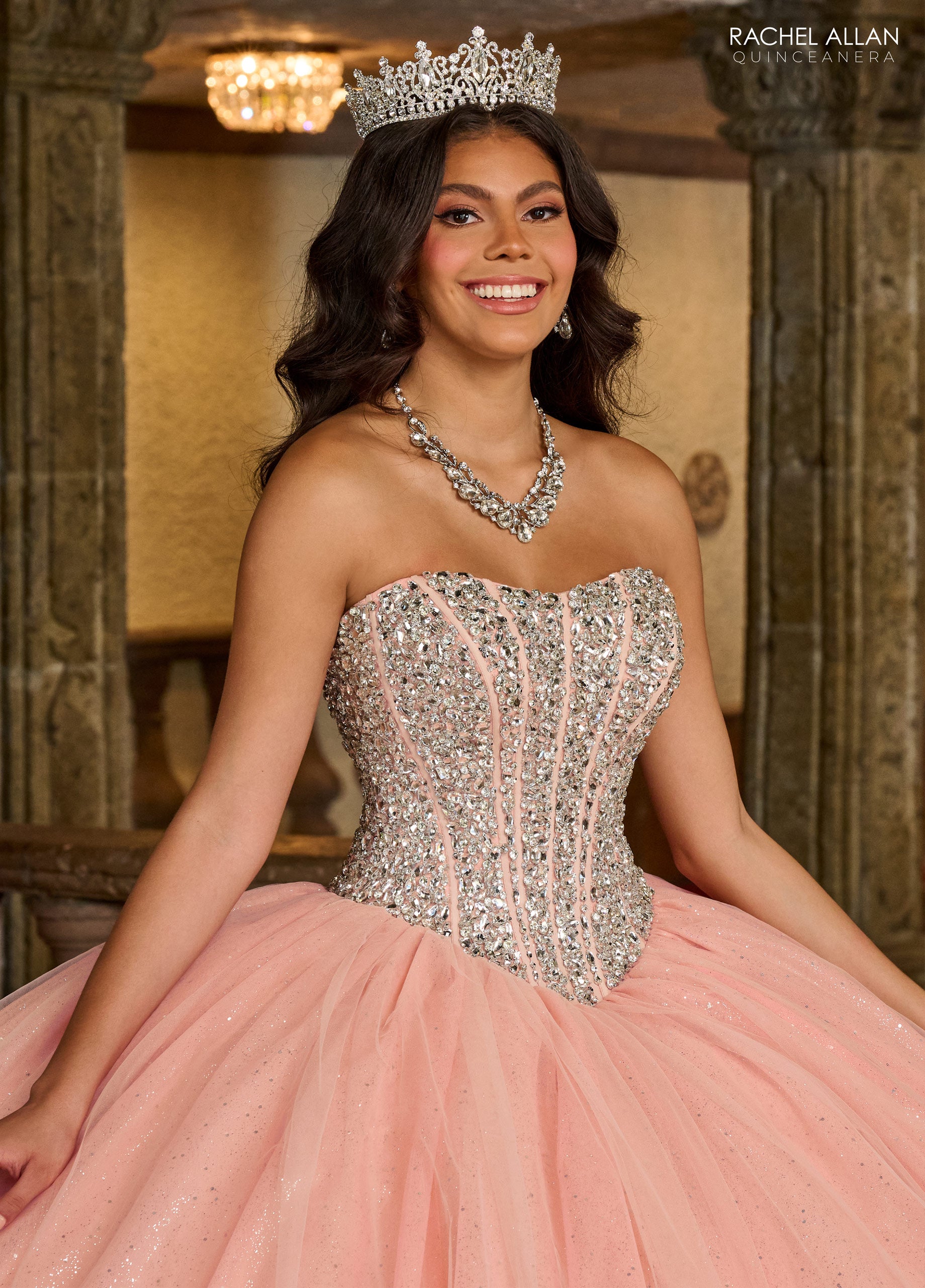 Rachel Allan RQ1130 Long Beaded Quinceanera Ball Gown