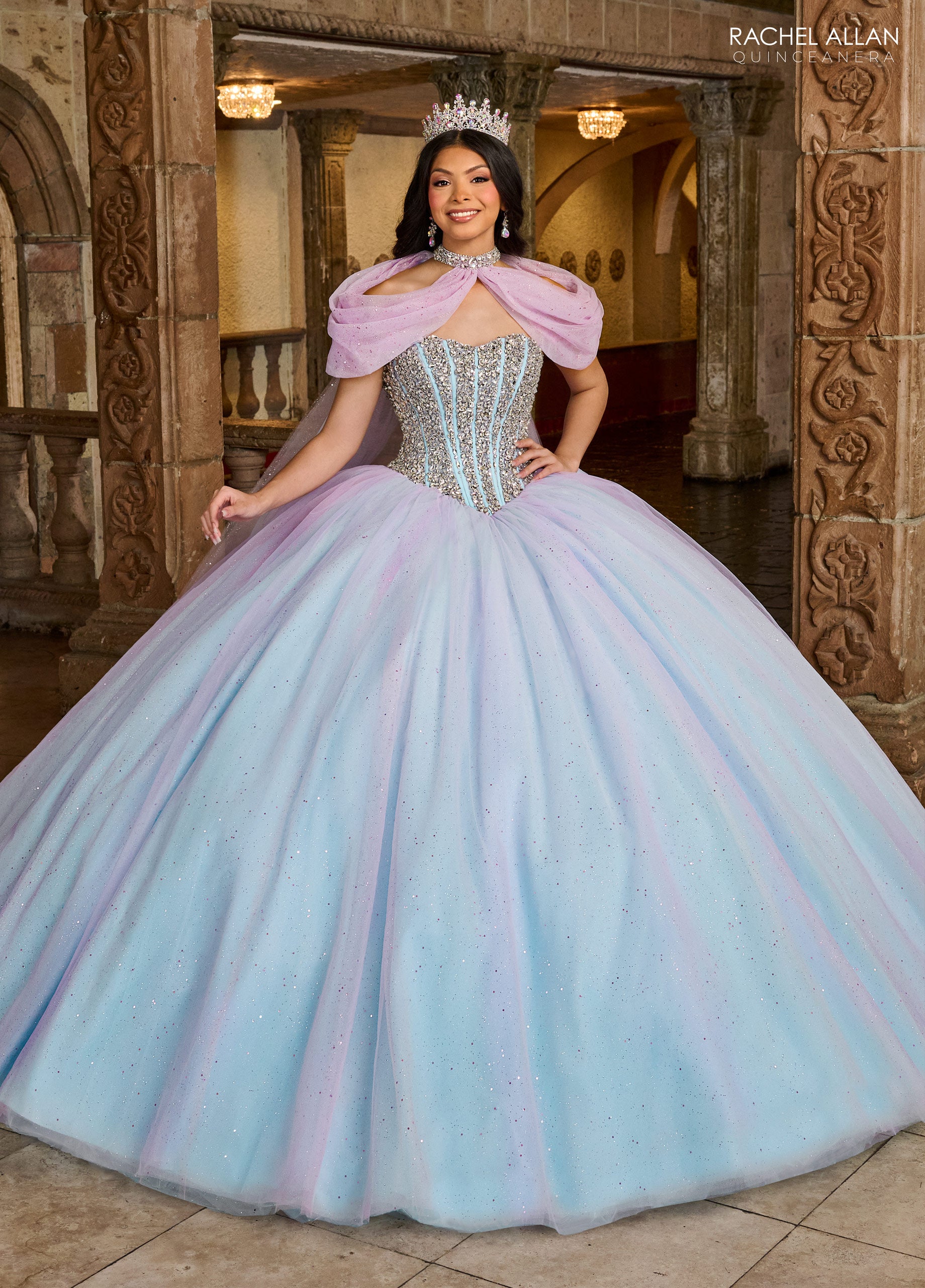 Rachel Allan RQ1130 Long Beaded Quinceanera Ball Gown