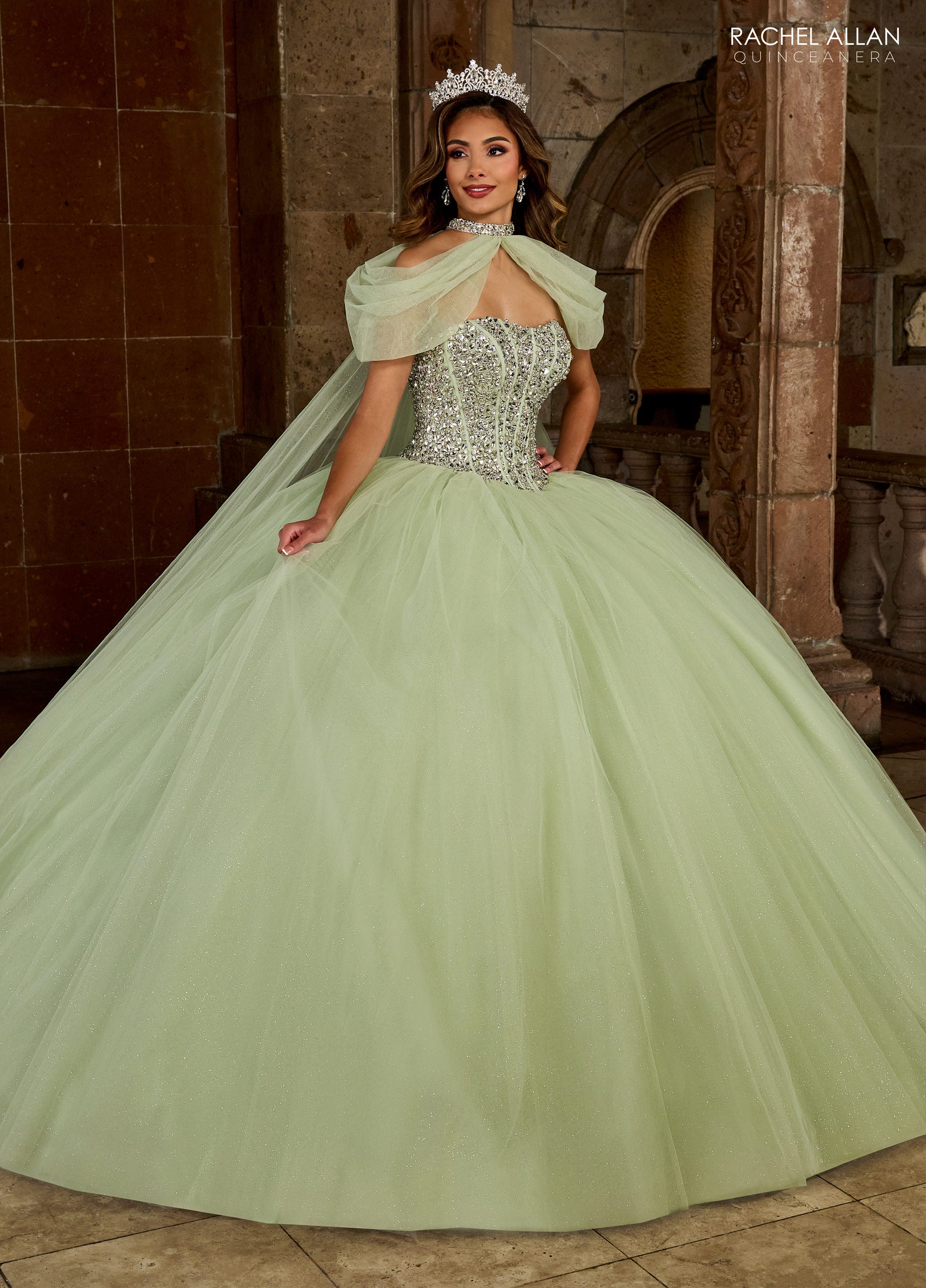 Rachel Allan RQ1130 Long Beaded Quinceanera Ball Gown
