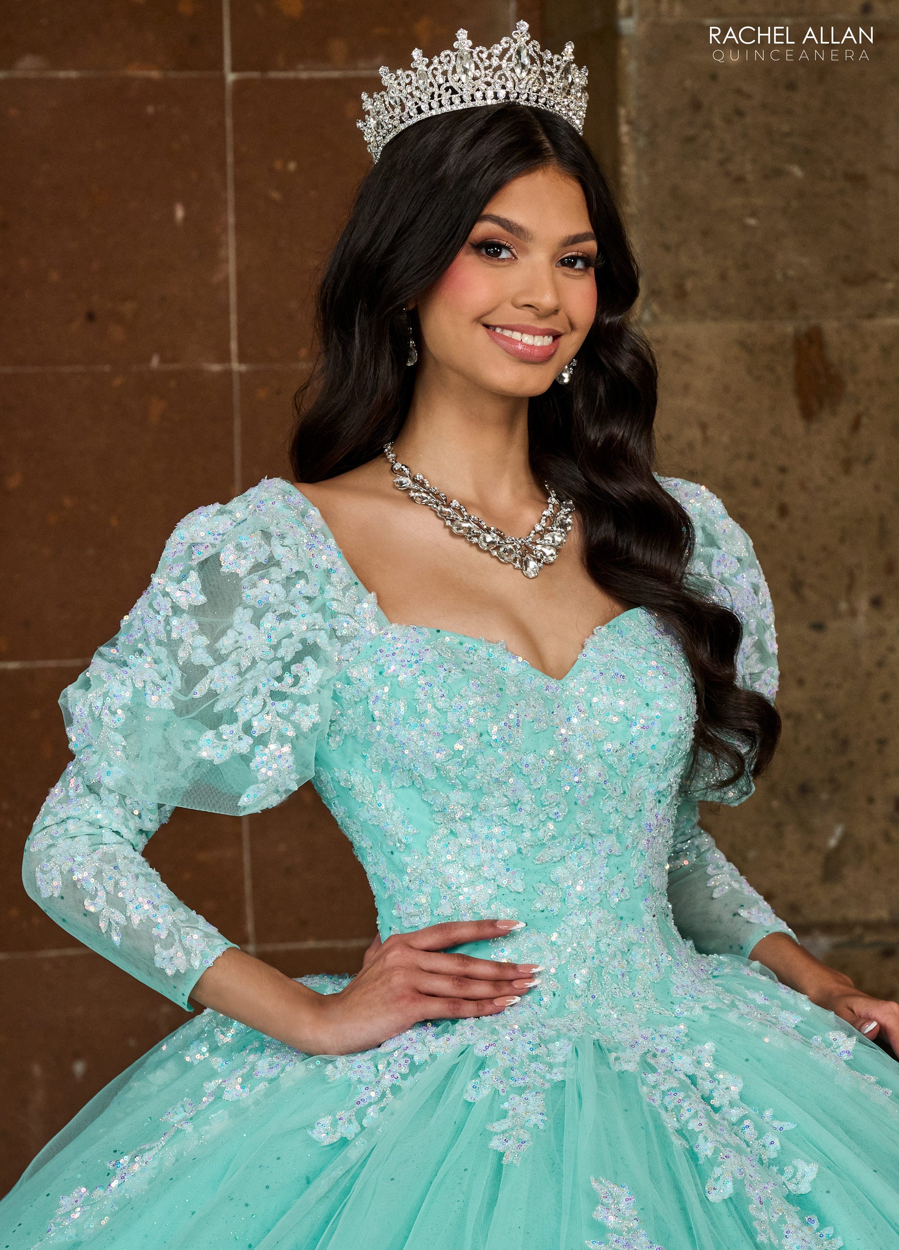 Rachel Allan RQ1131 Detachable Long Sleeve Quinceanera Applique Ball G The Dress Outlet Rachel Allan RQ1131 Detachable Long Sleeve Quinceanera Applique Ball G The Dress Outlet