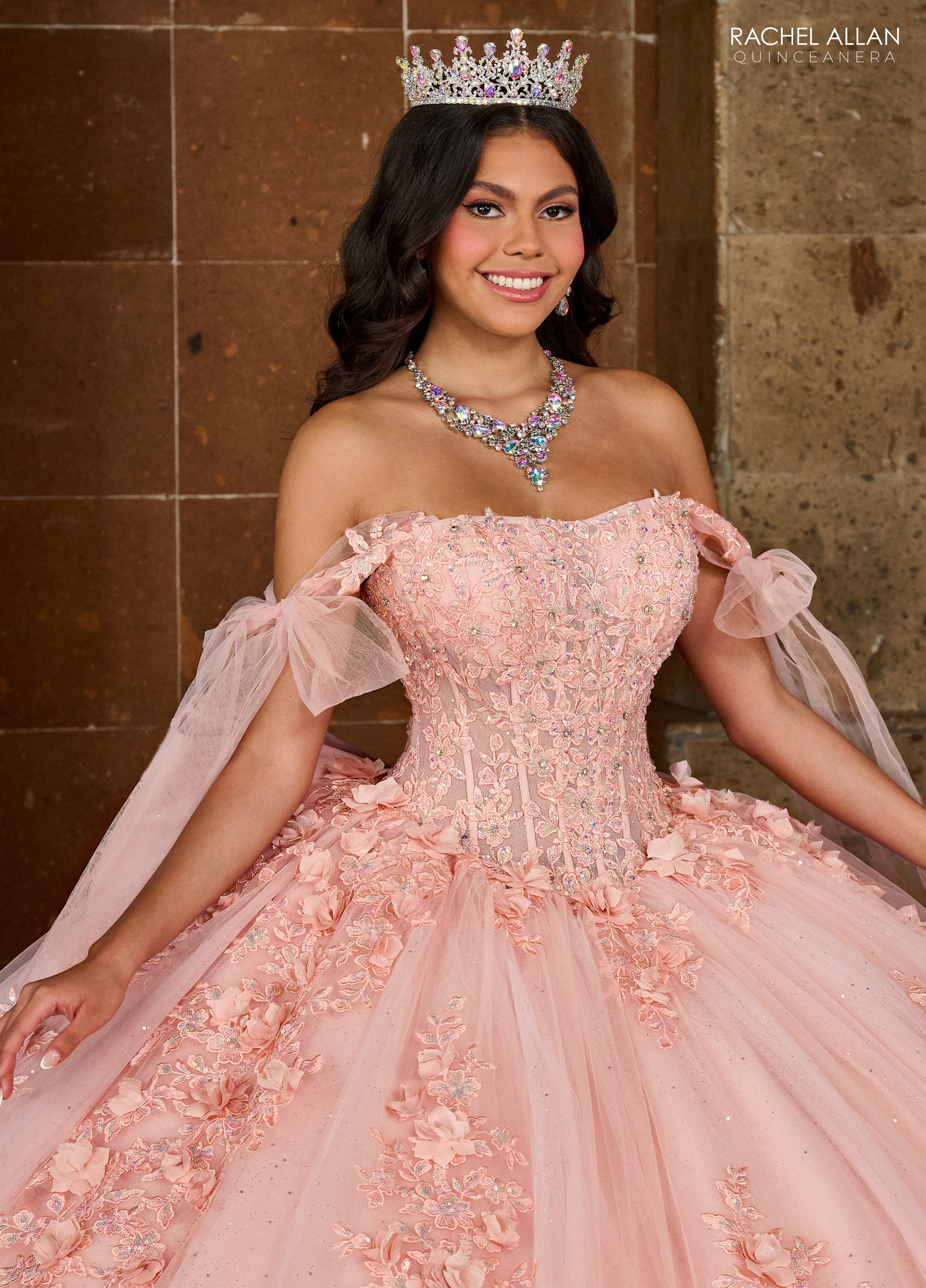 Rachel Allan RQ1132 Applique Quinceanera Long Ball Gown