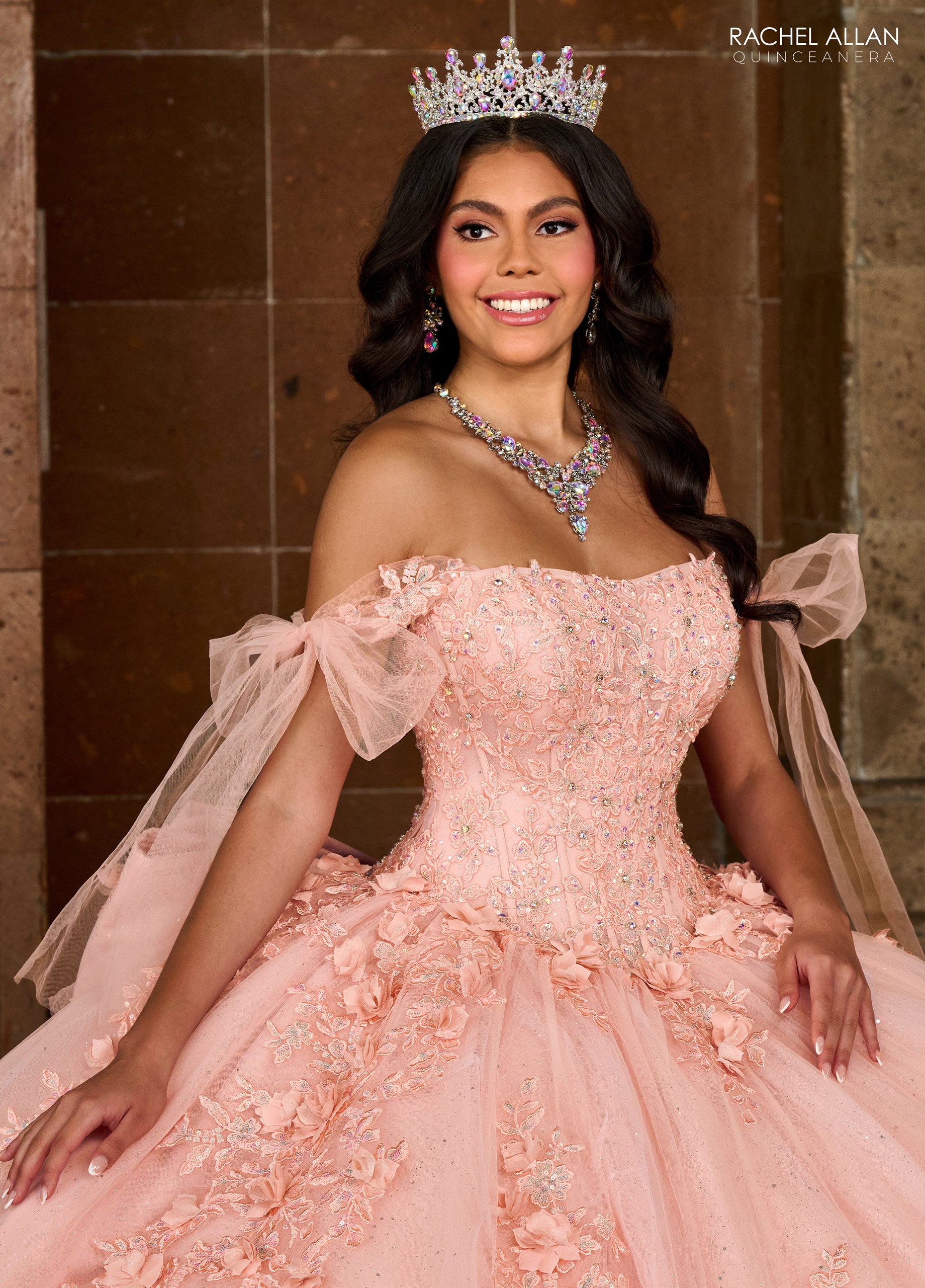Rachel Allan RQ1132 Applique Quinceanera Long Ball Gown
