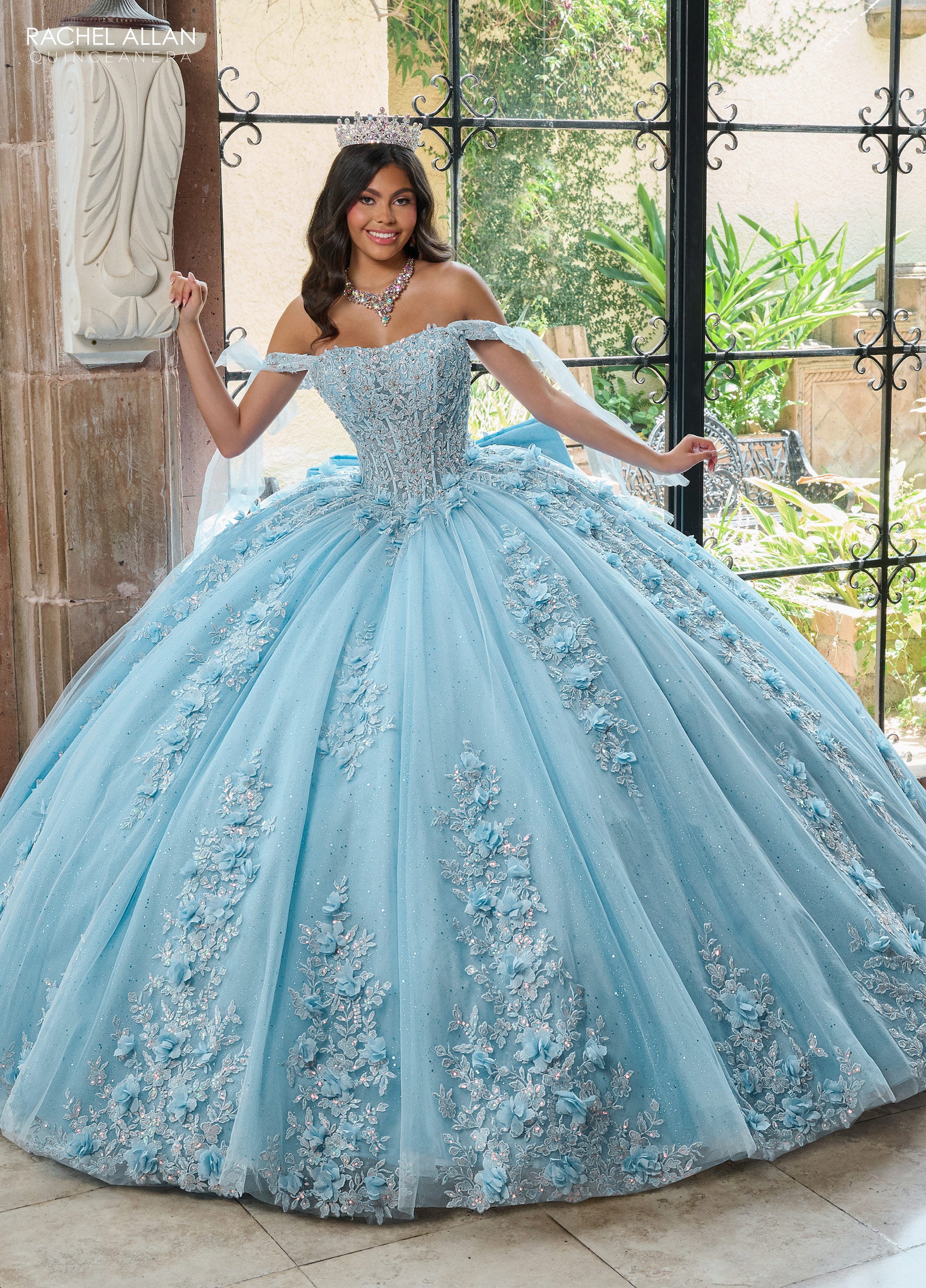 Rachel Allan RQ1132 Applique Quinceanera Long Ball Gown