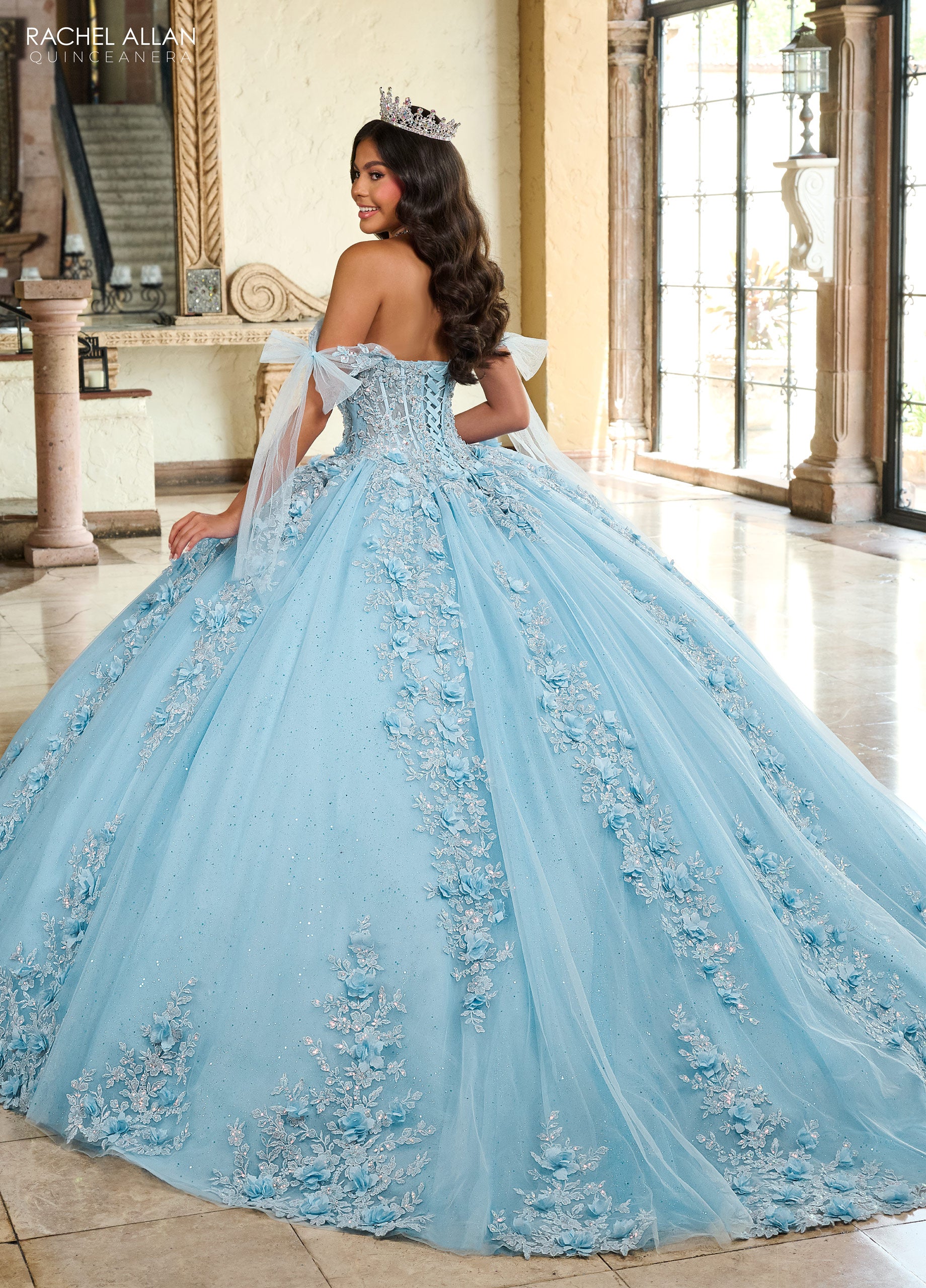 Rachel Allan RQ1132 Applique Quinceanera Long Ball Gown