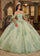 Quinceniera Dresses Applique Quinceniera Long Ball Gown Sage Lilac
