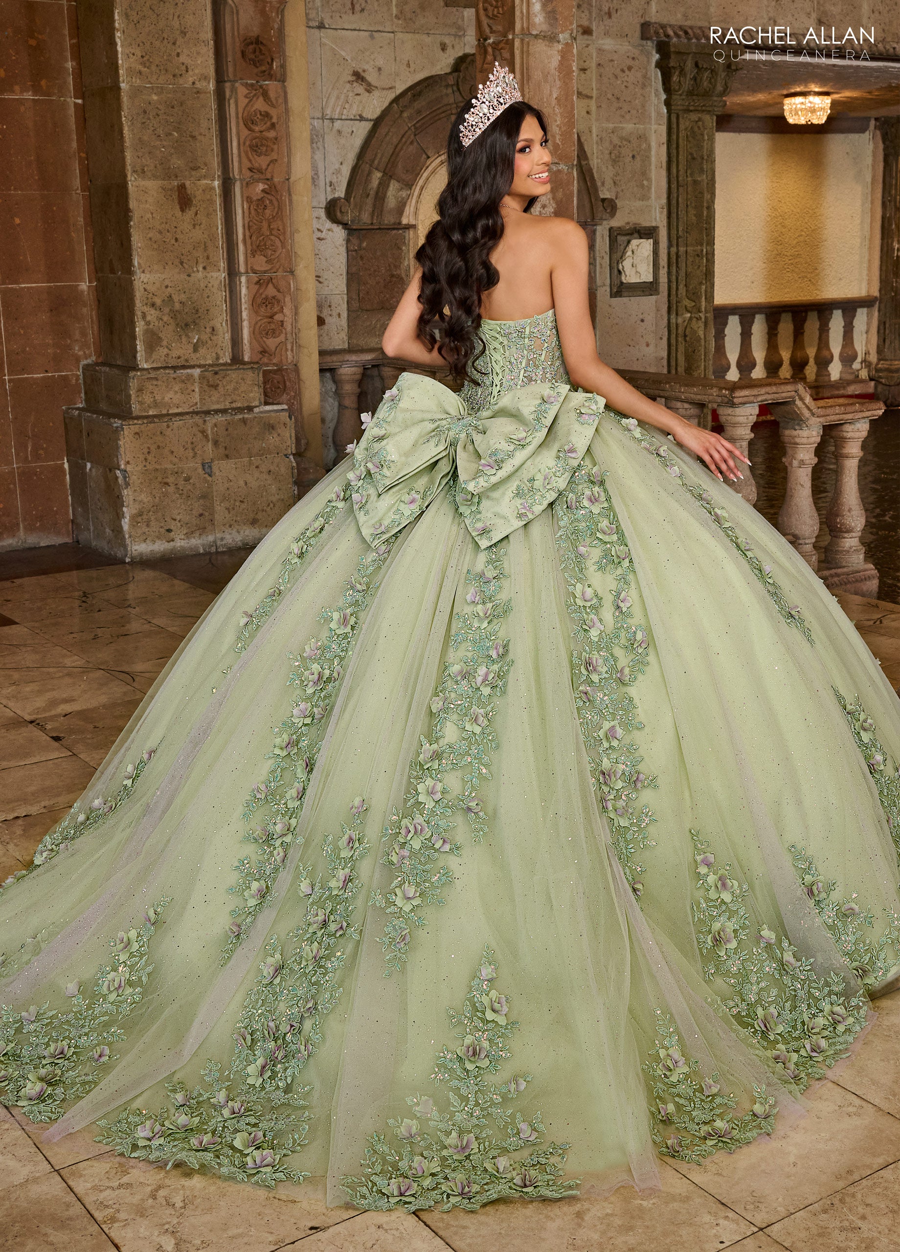 Rachel Allan RQ1132 Applique Quinceanera Long Ball Gown