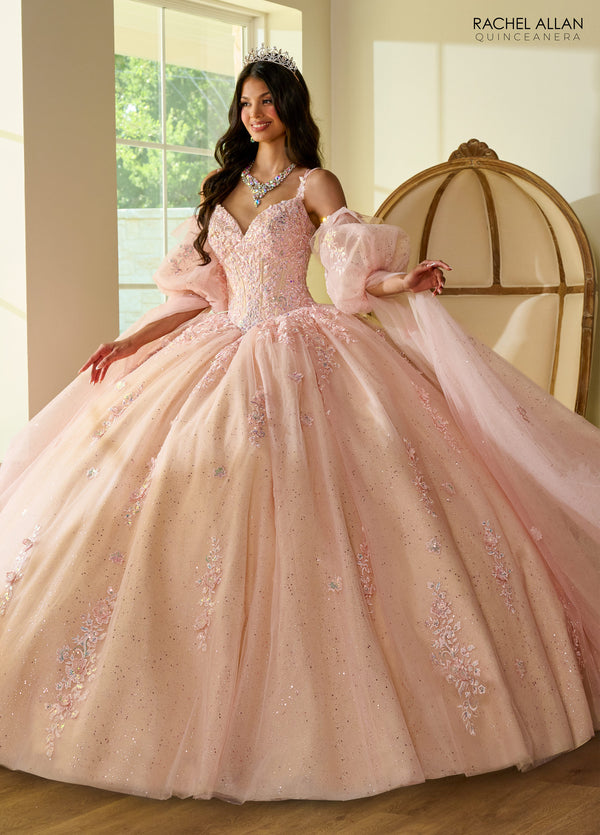 Rachel Allan RQ1133 Quinceanera Long Glitter Ball Gown
