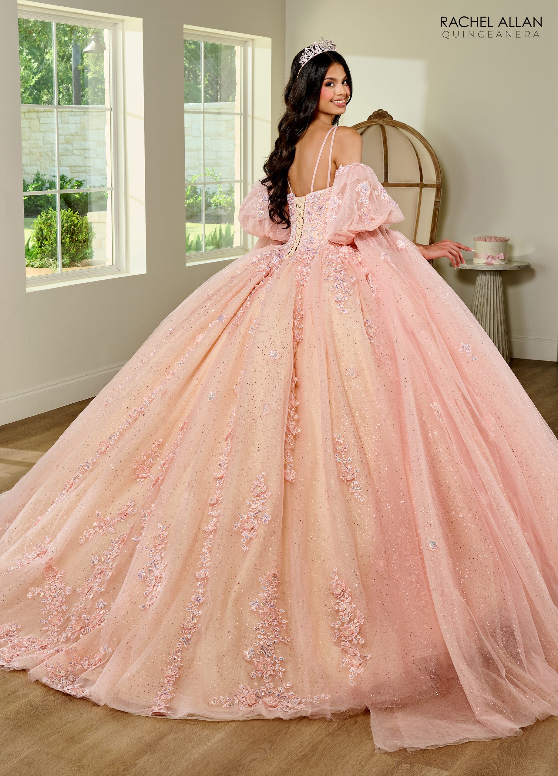 Rachel Allan RQ1133 Quinceanera Long Glitter Ball Gown