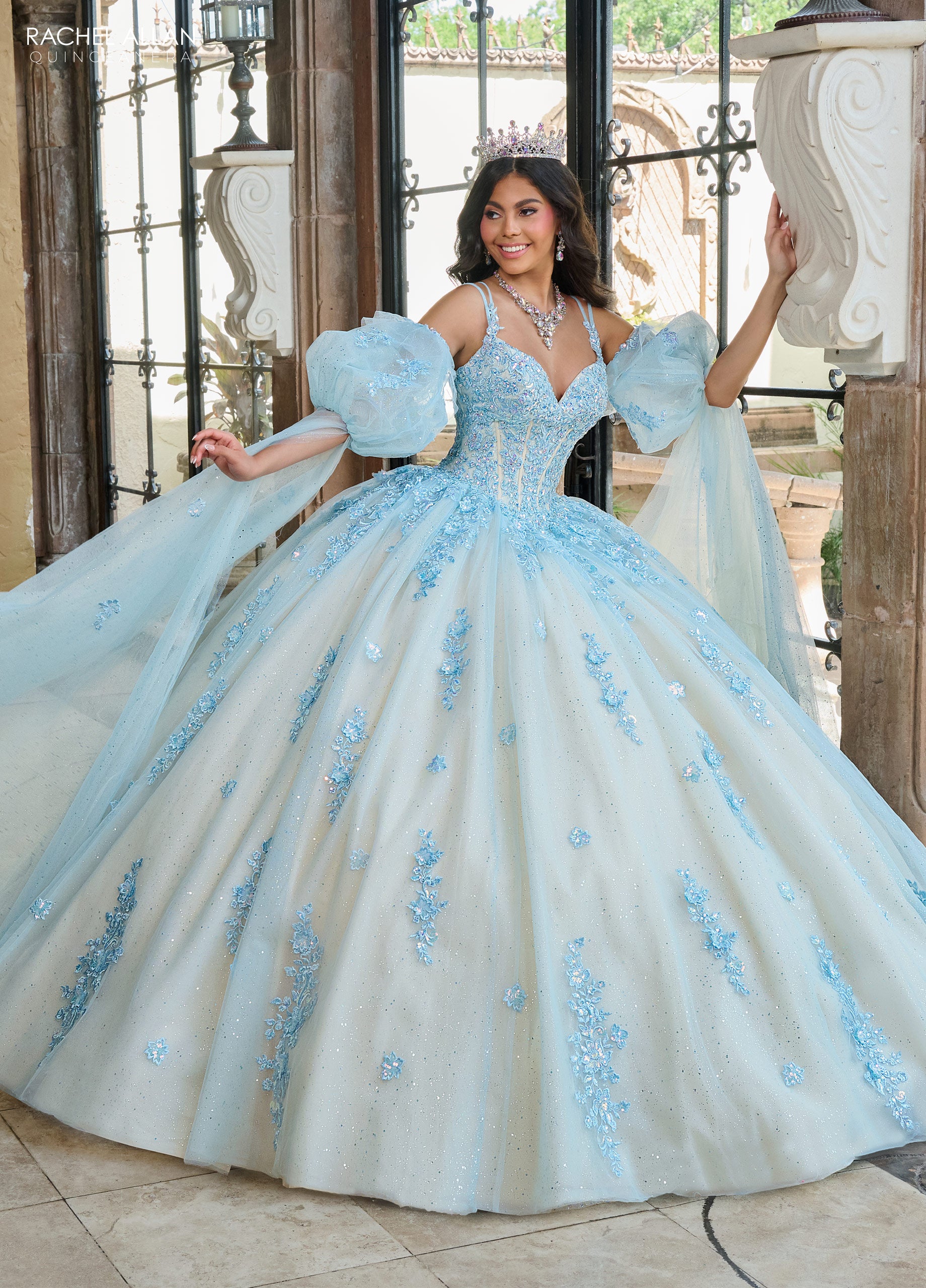 Rachel Allan RQ1133 Quinceanera Long Glitter Ball Gown
