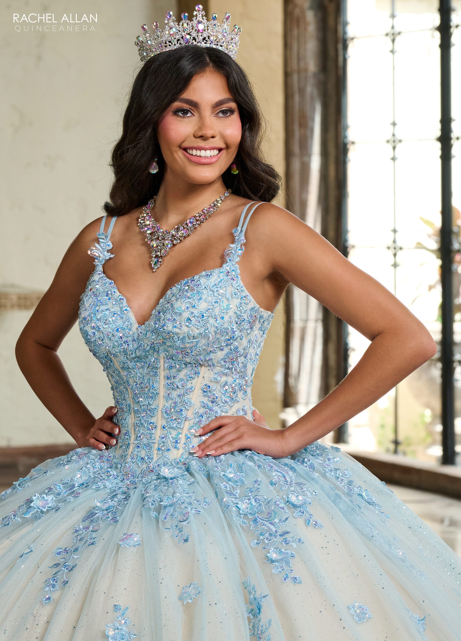 Rachel Allan RQ1133 Quinceanera Long Glitter Ball Gown