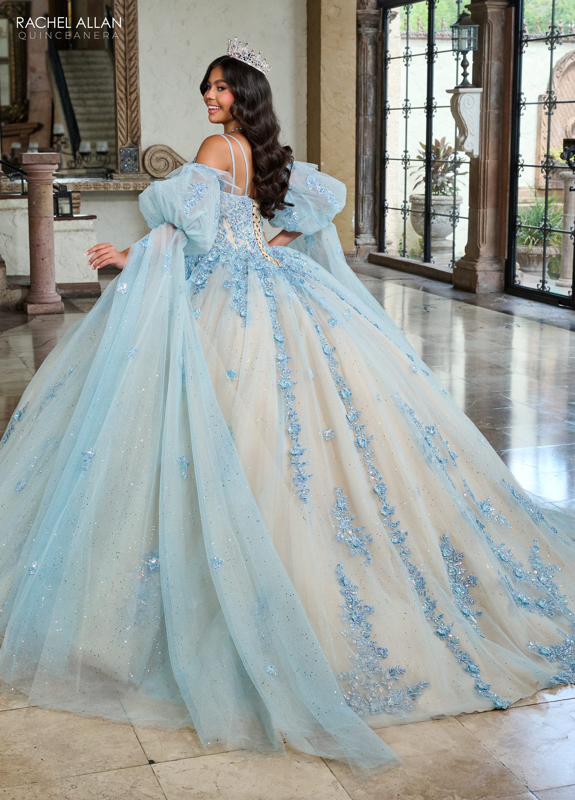 Rachel Allan RQ1133 Quinceanera Long Glitter Ball Gown