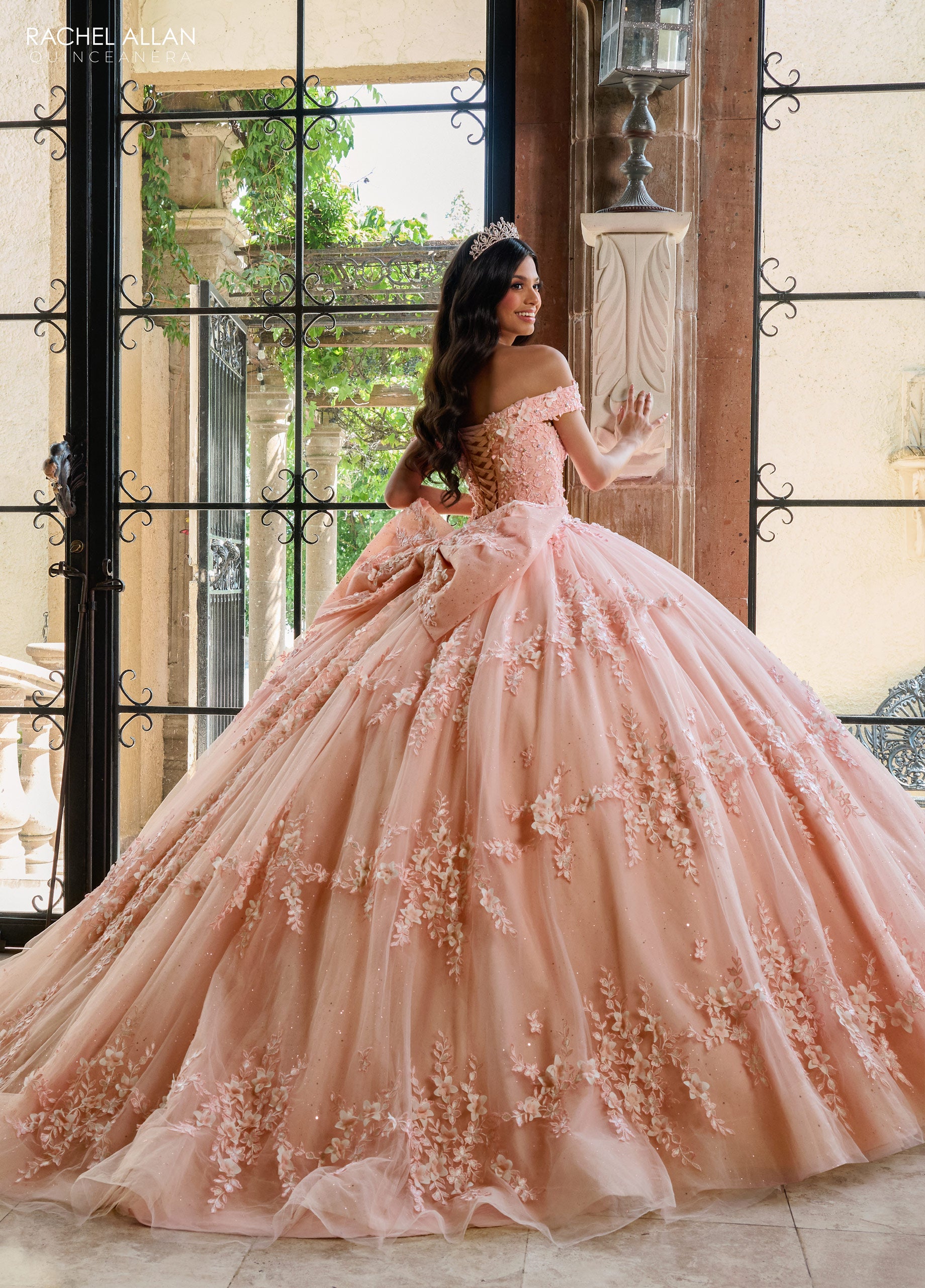 Rachel Allan RQ1134 Long Quinceanera 3D Flowers Ball Gown