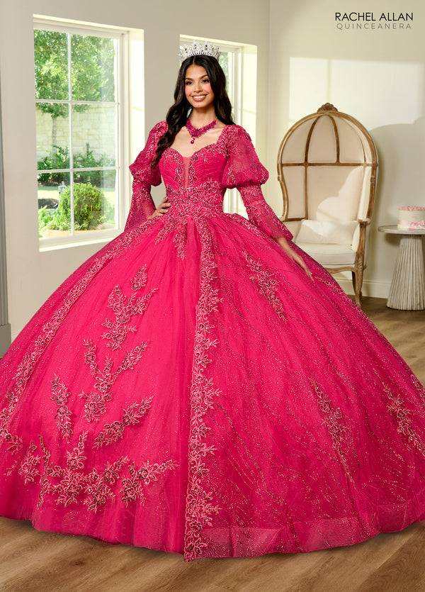 Rachel Allan RQ1135 Quinceanera Applique Long Ball Gown