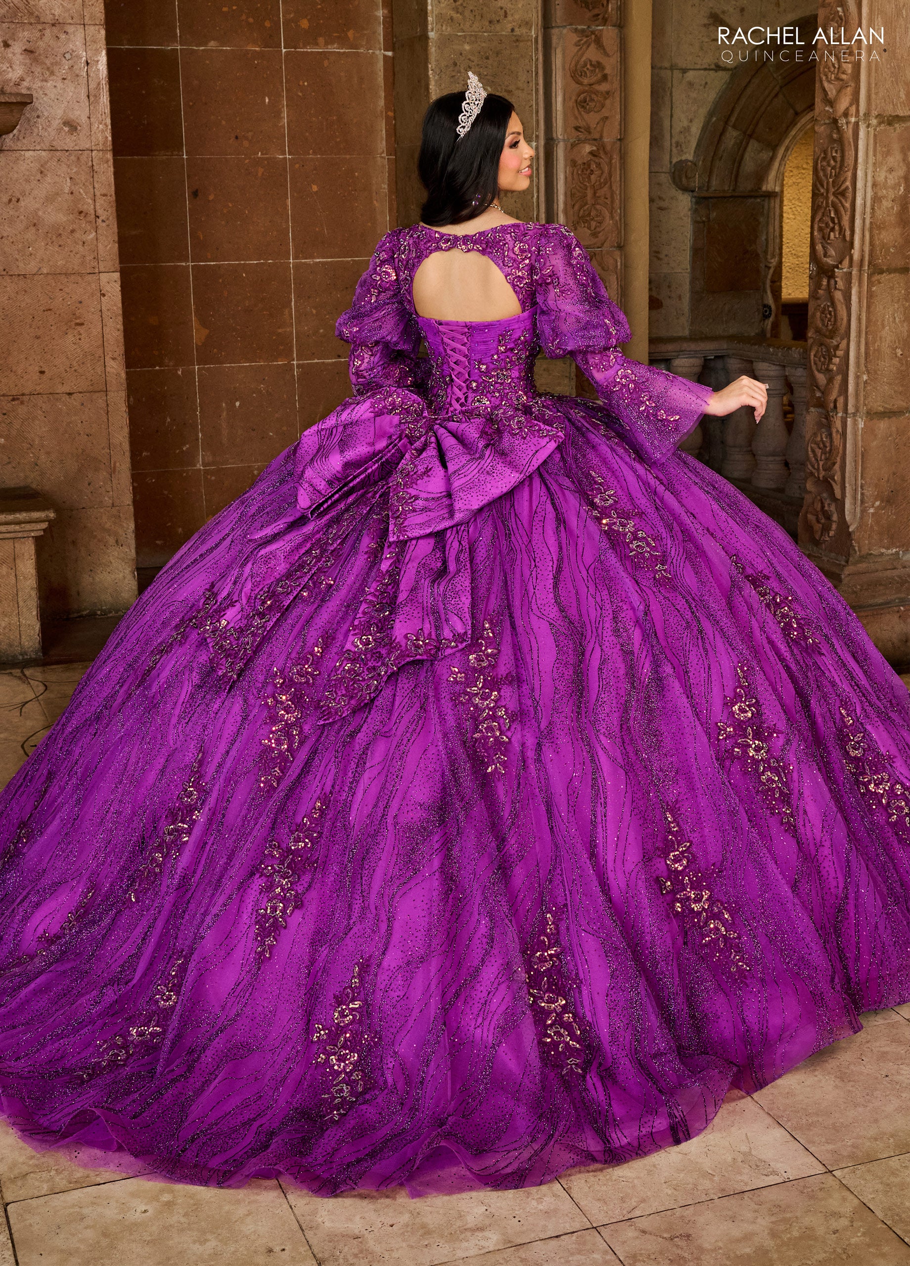 Rachel Allan RQ1135 Quinceanera Applique Long Ball Gown