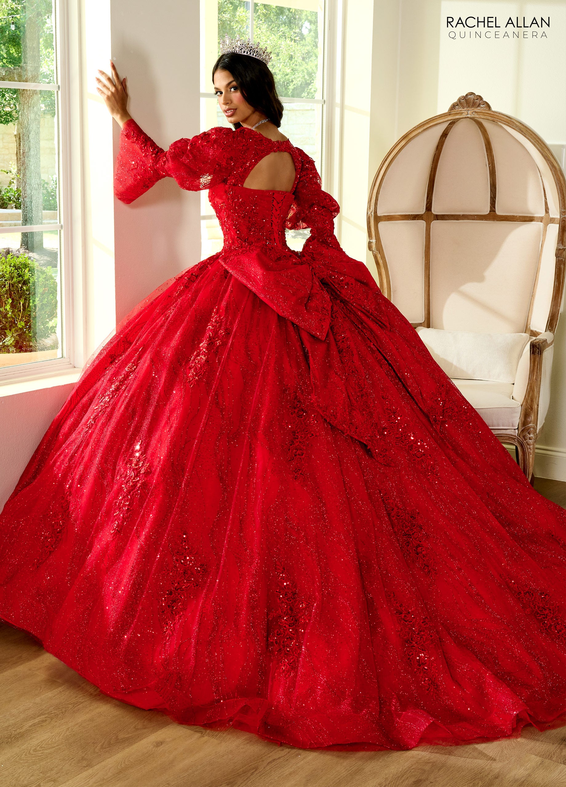 Rachel Allan RQ1135 Quinceanera Applique Long Ball Gown