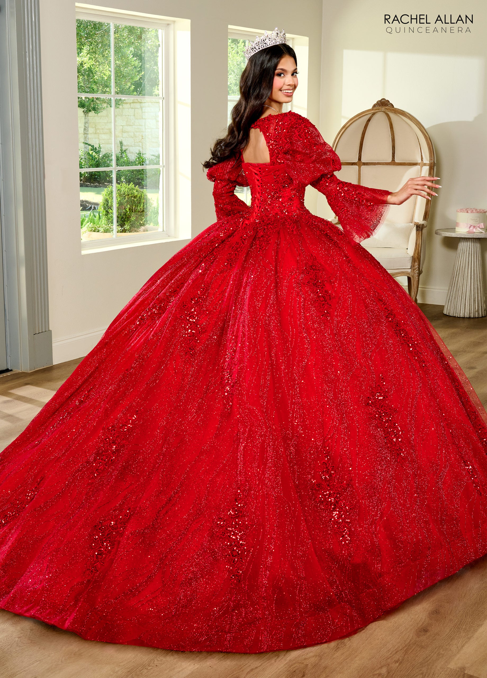 Rachel Allan RQ1135 Quinceanera Applique Long Ball Gown