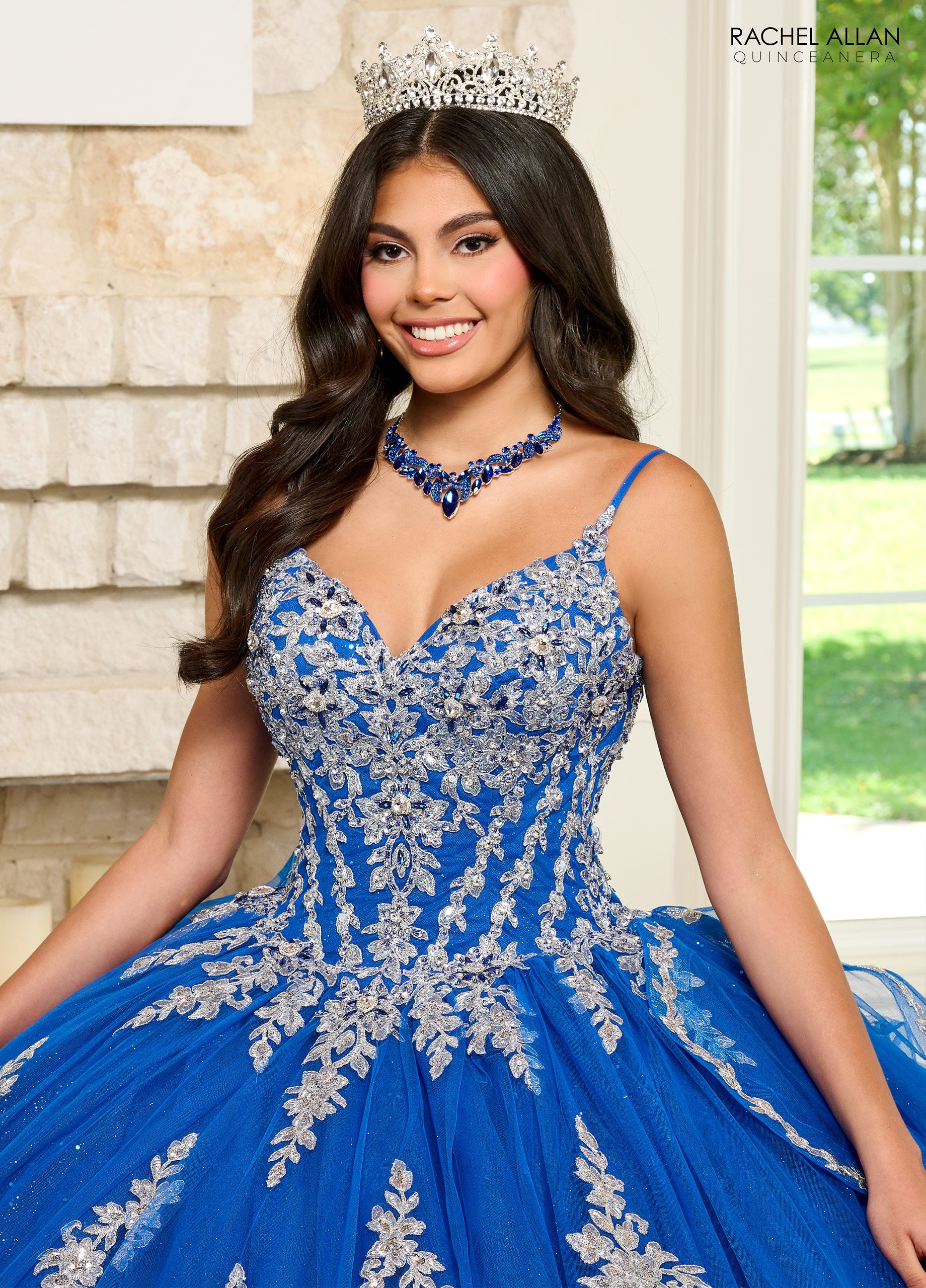 Rachel Allan RQ1137 Quinceanera Detachable Long Sleeve Ruffle Long Ball Gown