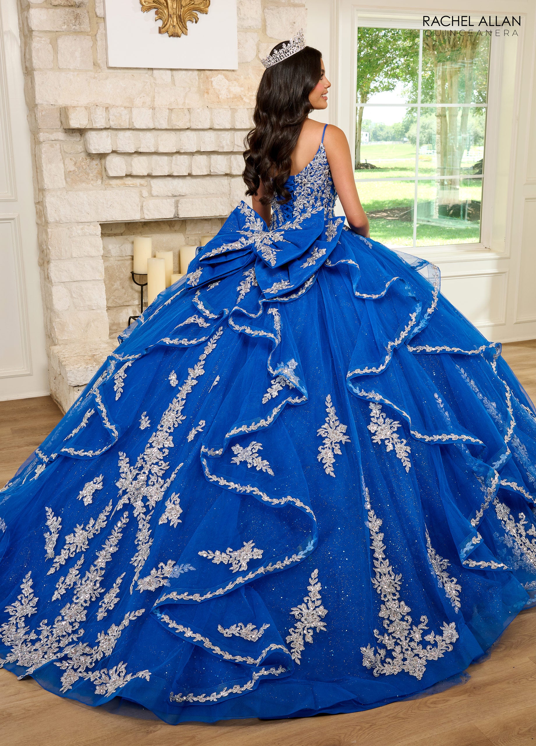 Rachel Allan RQ1137 Quinceanera Detachable Long Sleeve Ruffle Long Ball Gown