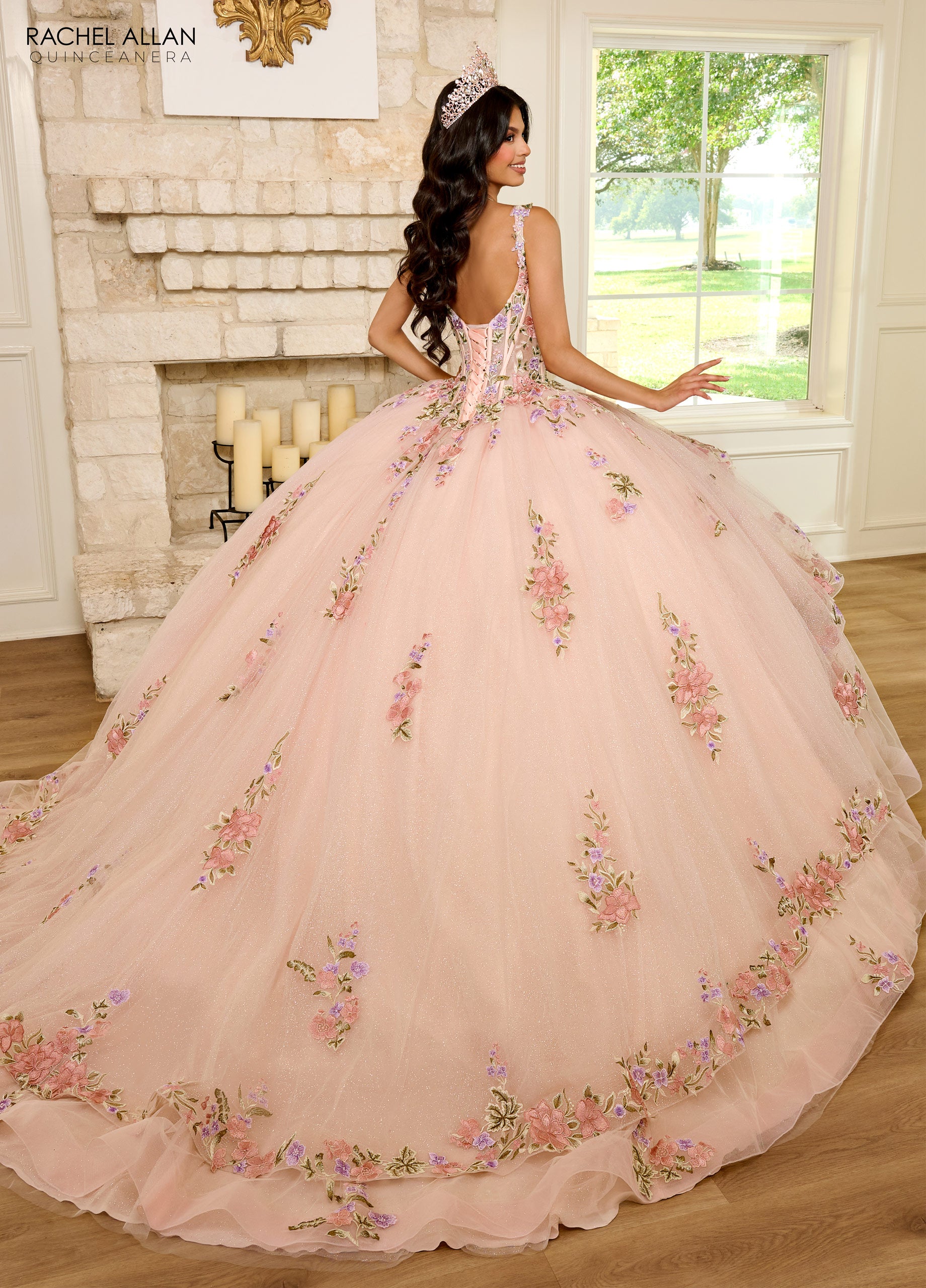Rachel Allan RQ2182 Quinceanera Detachable Sleeve Long Ball Gown
