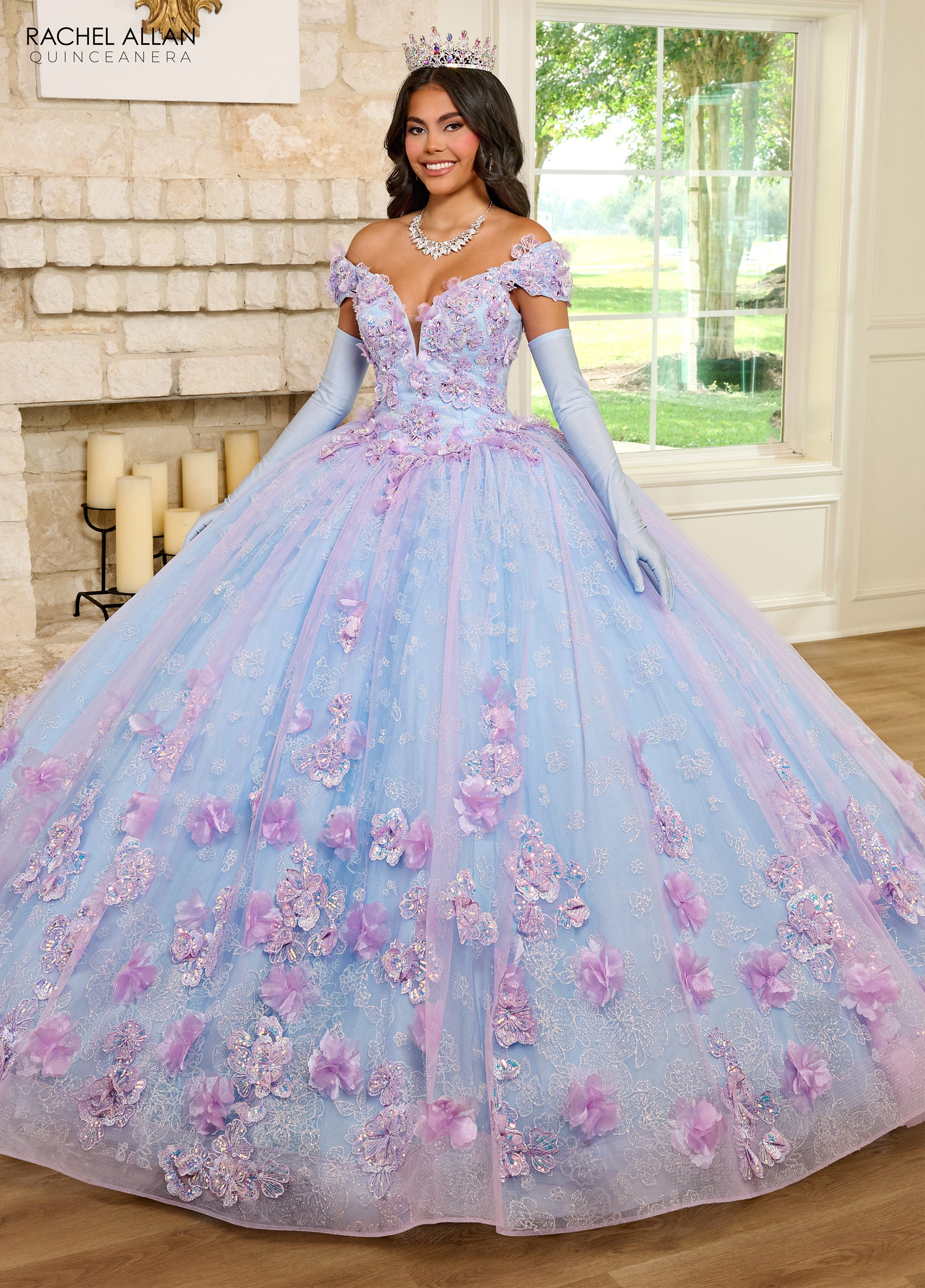 Rachel Allan RQ2190 Quinceanera Applique Long Ball Gown